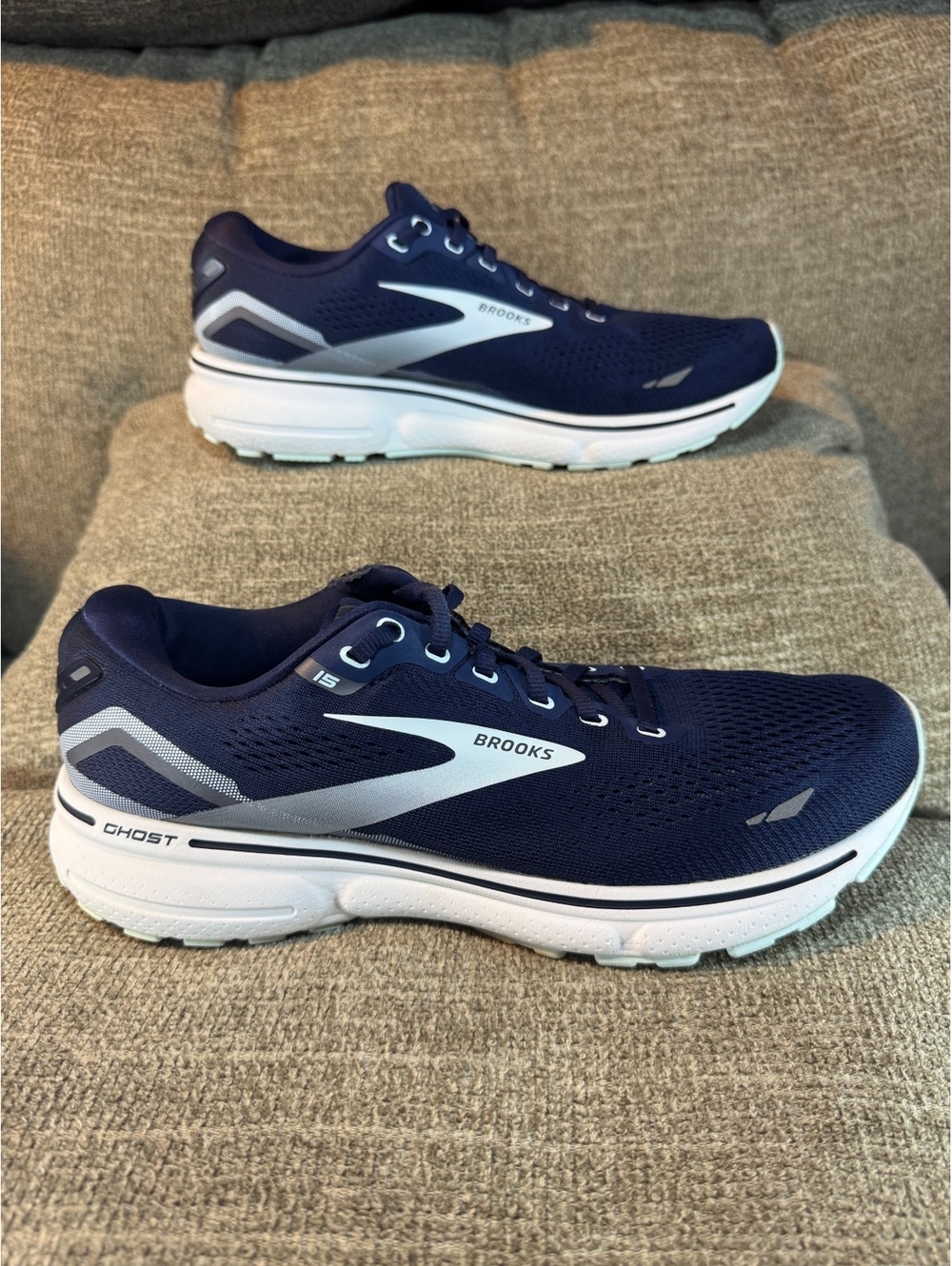 Brooks Ghost 15 Navy Blue Running Shoes Men's Size 11 Narrow 2A Cushion